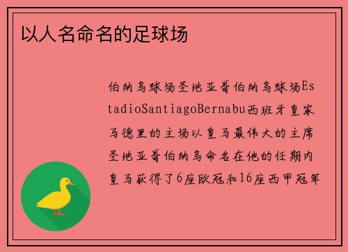 以人名命名的足球场